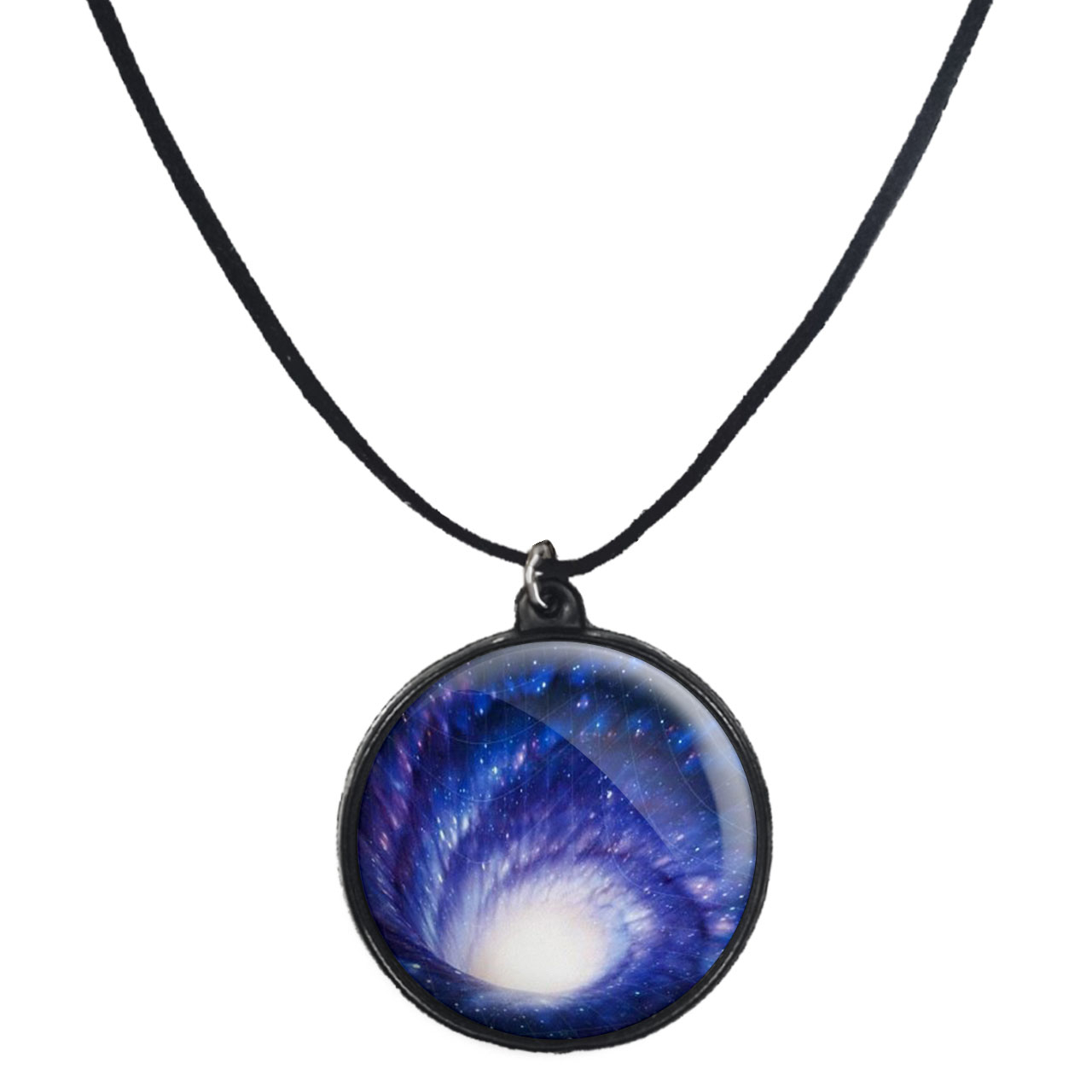 گردنبند پرمانه طرح سیاه چاله ها کد pmb.25912 مدل دو طرفه