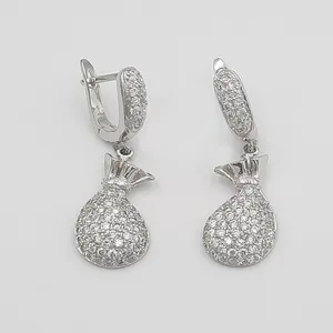 گوشواره نقره زنانه کد 2555