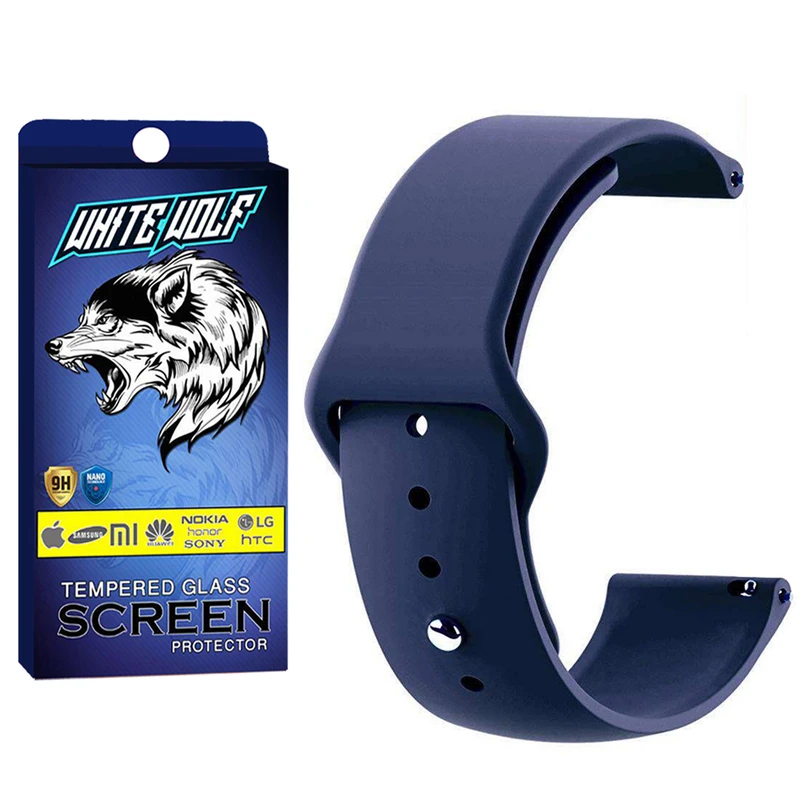 بند وایت ولف مدل WB-Silicone مناسب برای ساعت هوشمند امیزفیت Bip S / Bip S Lite / Bip / Bip Lite / Bip U / Bip U Pro / Bip 3 / Bip 3 Pro