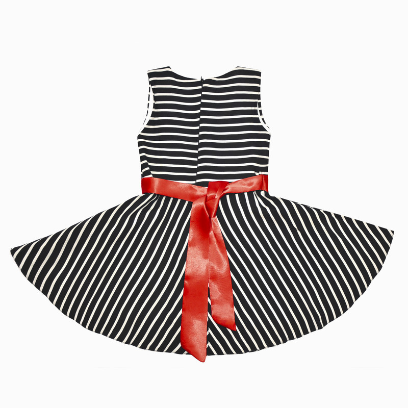 سارافون دخترانه مدل راه راه کد 010168