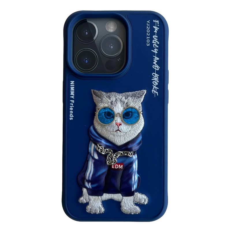 کاور نیمی مدل گربه مناسب برای گوشی موبایل اپل Iphone 15 pro