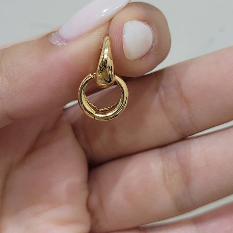 گوشواره کلیپسی طلا 18 عیار زنانه مان گالری مدل روکو کد EA01-0029700 - 2