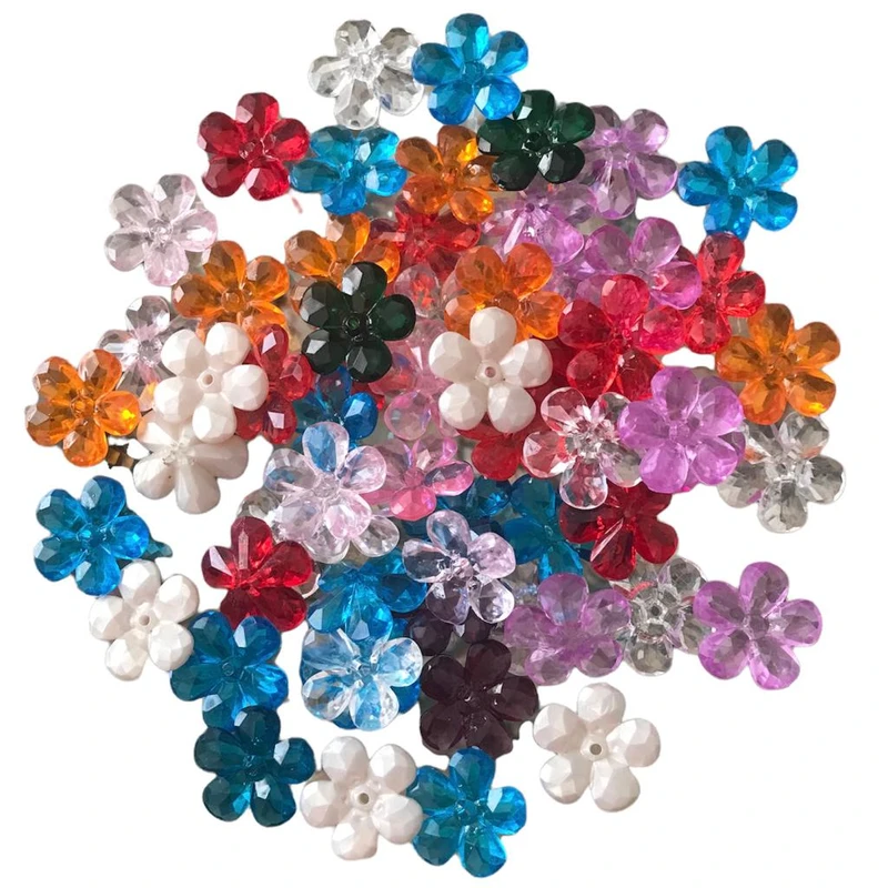 مهره دستبند مدل شکوفه کد 474 بسته 60 عددی