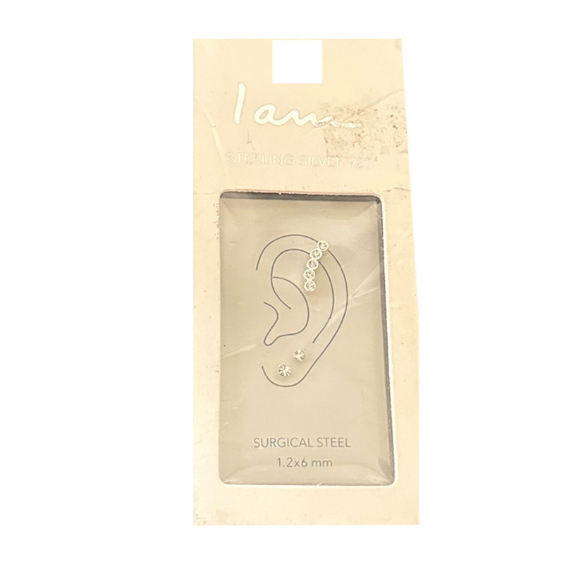 پیرسینگ نقره زنانه آی ام مدل 99 به همراه گوشواره  مجموعه 2 عددی