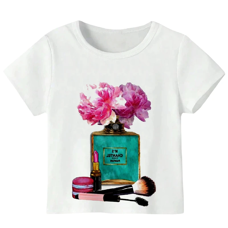 تی شرت آستین کوتاه دخترانه مدل ادکلن WS28