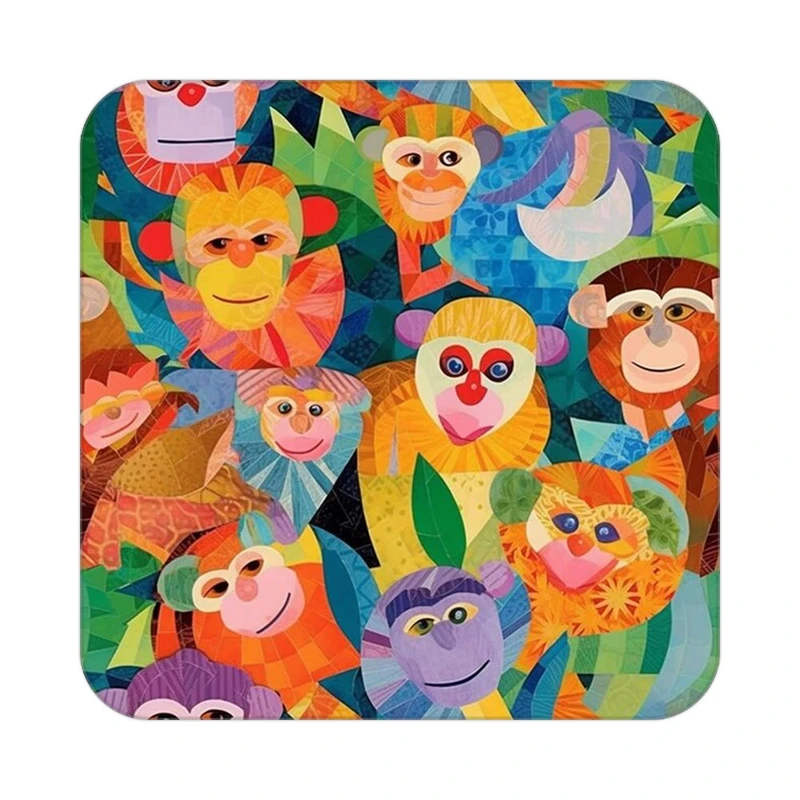 زیر لیوانی کاکتی طرح حیوانات رنگی مدل mp25728