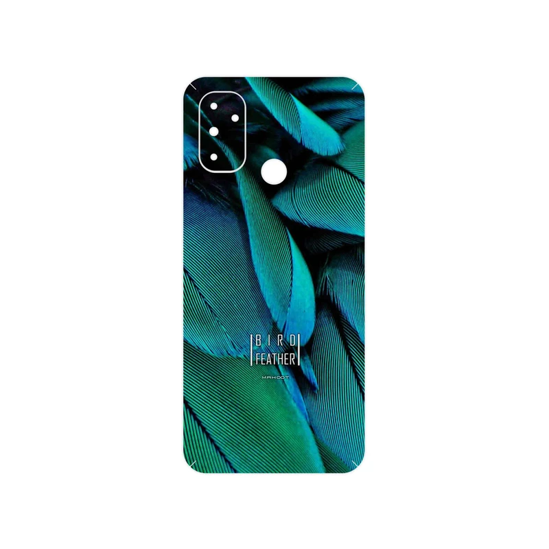 برچسب پوششی ماهوت مدل Green Feather مناسب برای گوشی موبایل وان پلاس Nord N100