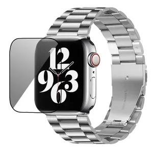 Goof PMMA-3BEAD Strap suitable for Apple Watch Series 1/2/3/4/5/6/7/8/9/SE/ULTRA/ULTRA 2 42/44/45/49mm With Screen Protector