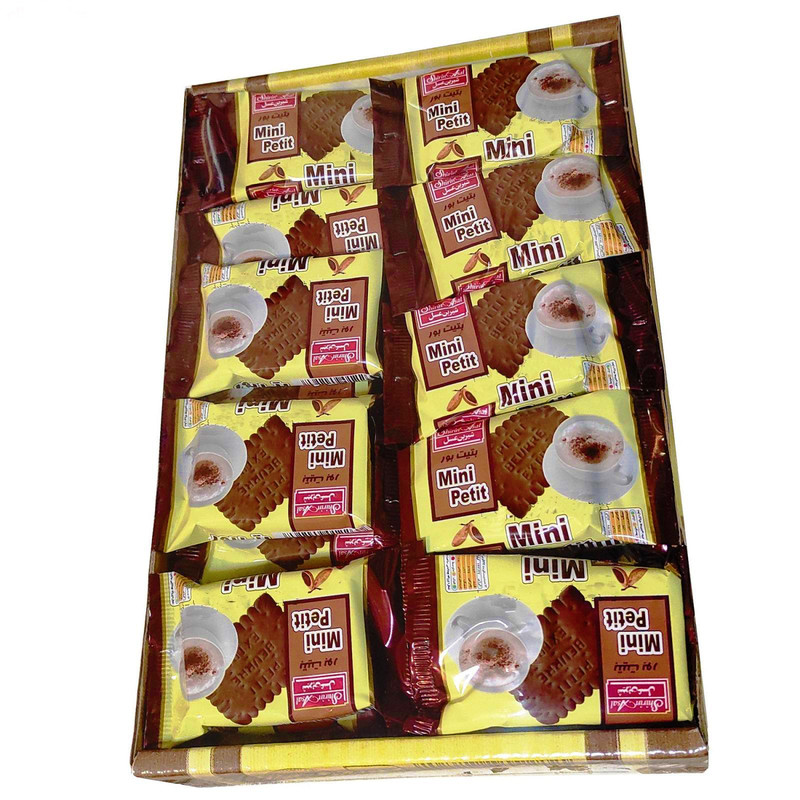 بیسکویت پتی بور کاکائویی شیرین عسل - 13 گرم بسته 100 عددی