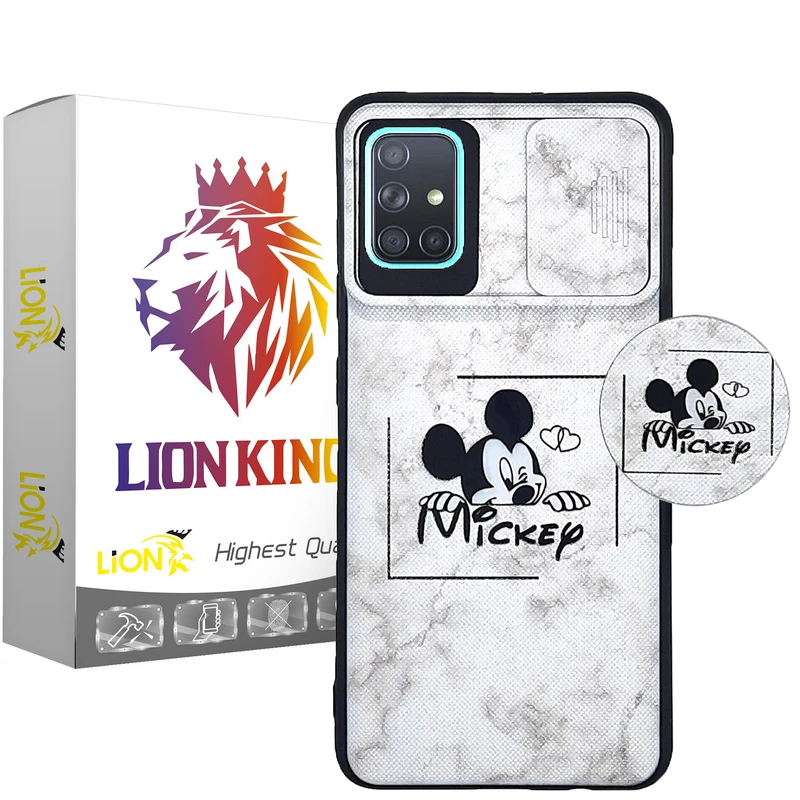 کاور لاین کینگ مدل K Mickep مناسب برای گوشی موبایل سامسونگ Galaxy A71 به همراه پایه نگهدارنده