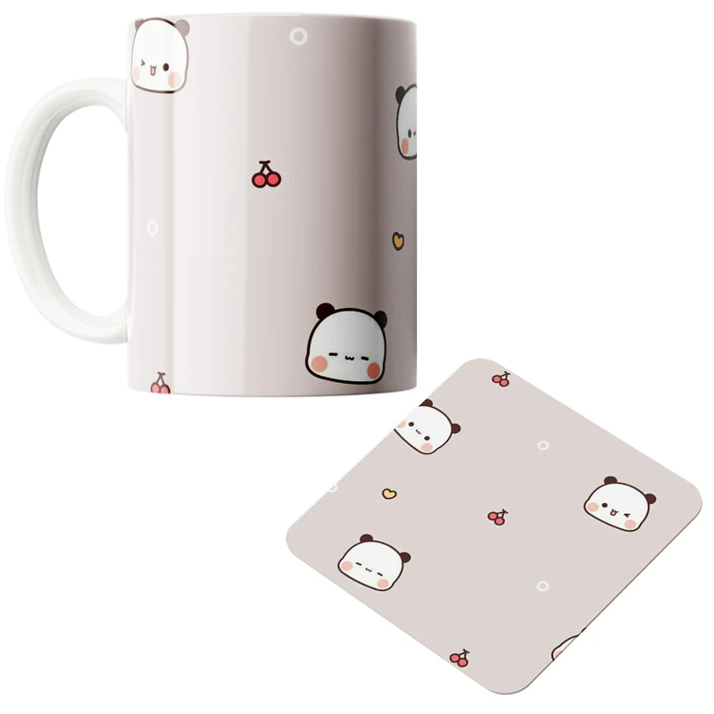 ماگ پاد آفرین مدل فانتزی کد ۱۹ به همراه زیر لیوانی 