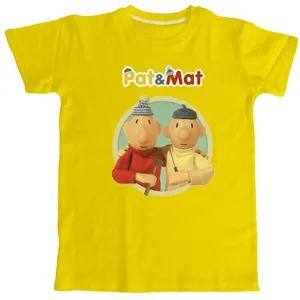 تی شرت آستین کوتاه بچگانه مدل پت و مت تمام پنبه تریکو