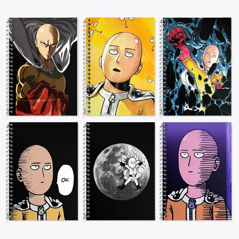 دفتر زبان 50 برگ خندالو مدل دو خط طرح انیمه مرد تک مشتی کد 712 مجموعه 6 عددی