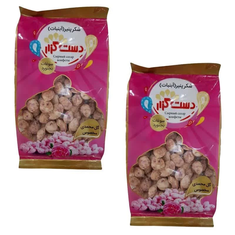 شکر پنیر  گل محمدی دست گزار - 400 گرم مجموعه 2 عددی