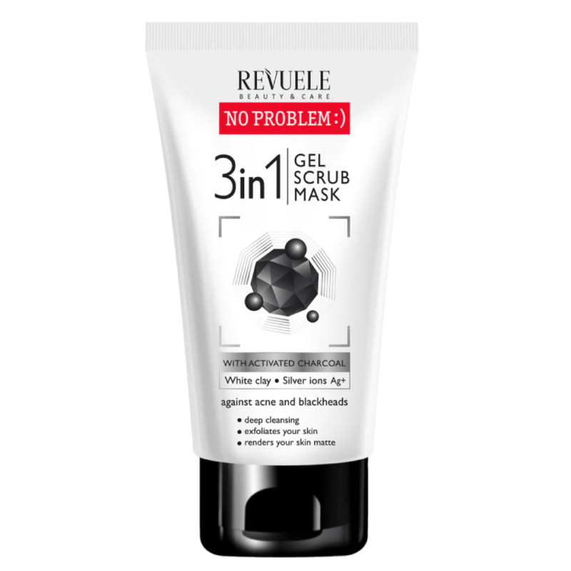 ژل پاک کننده صورت رووئله مدل CHARCOAL 3 IN 1 حجم 150 میلی لیتر