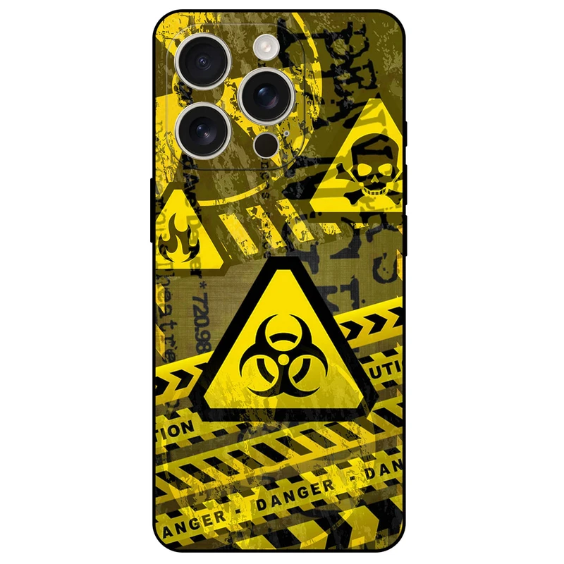 کاور مگافون طرح خطر مدل 7703 مناسب برای گوشی موبایل اپل iPhone 16 Pro Max