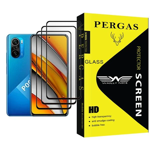 محافظ صفحه نمایش وایلی نایس مدل Pergas Glass MIX003 مناسب برای گوشی موبایل شیائومی Poco F3 بسته سه عددی