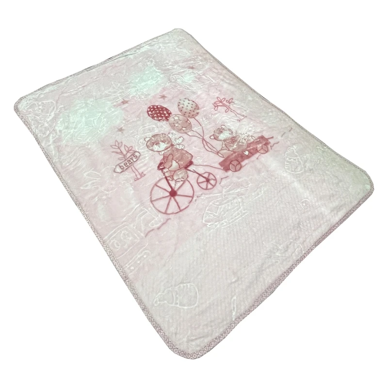 پتو کودک مدل خرس بادکنکی سایز 120x100 سانتی متر