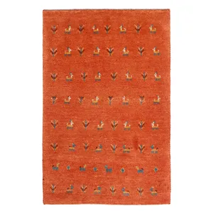  گبه دستبافت یک متری مدل ایلیاتی 522922