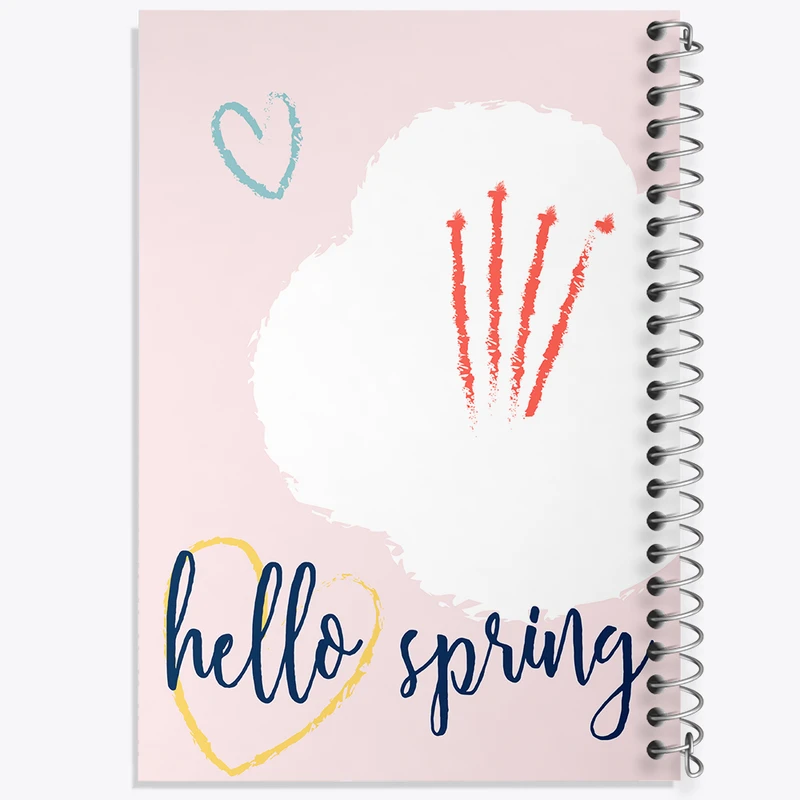 دفتر نقاشی 50 برگ خندالو طرح مینیمال بهار کد N96