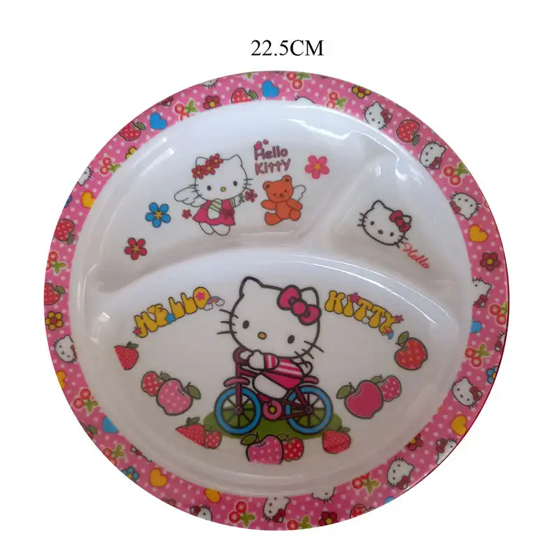 سرویس غذا خوری 3 پارچه کودک طرح کیتی کد Rbay555