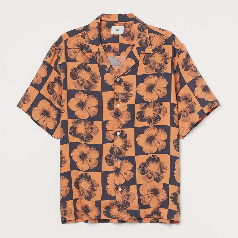 پیراهن مردانه اچ اند ام مدل هاوایی 0964000001