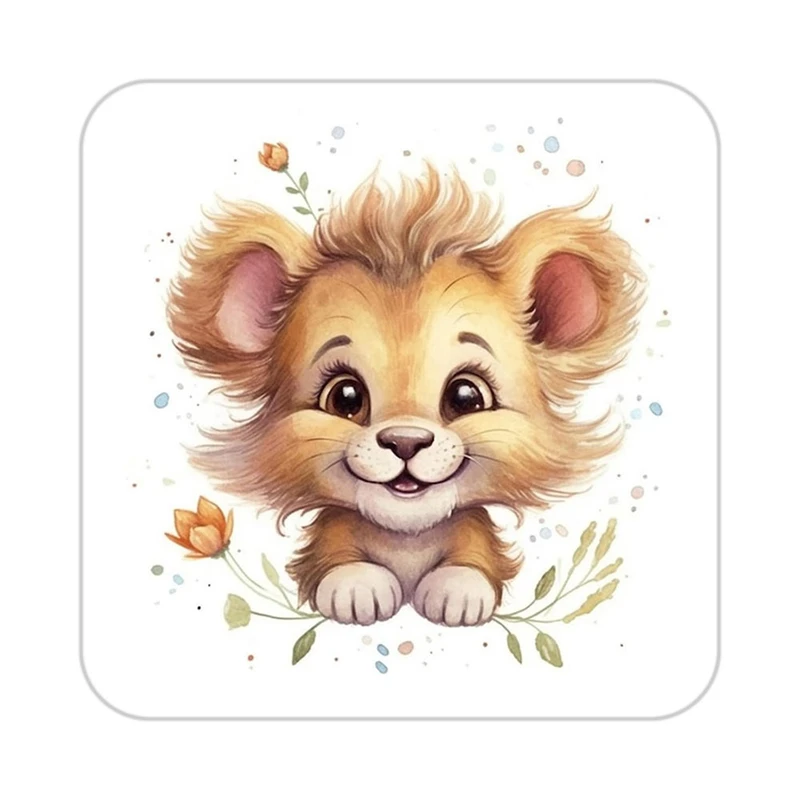 زیر لیوانی کاکتی طرح شیر مدل mp24296