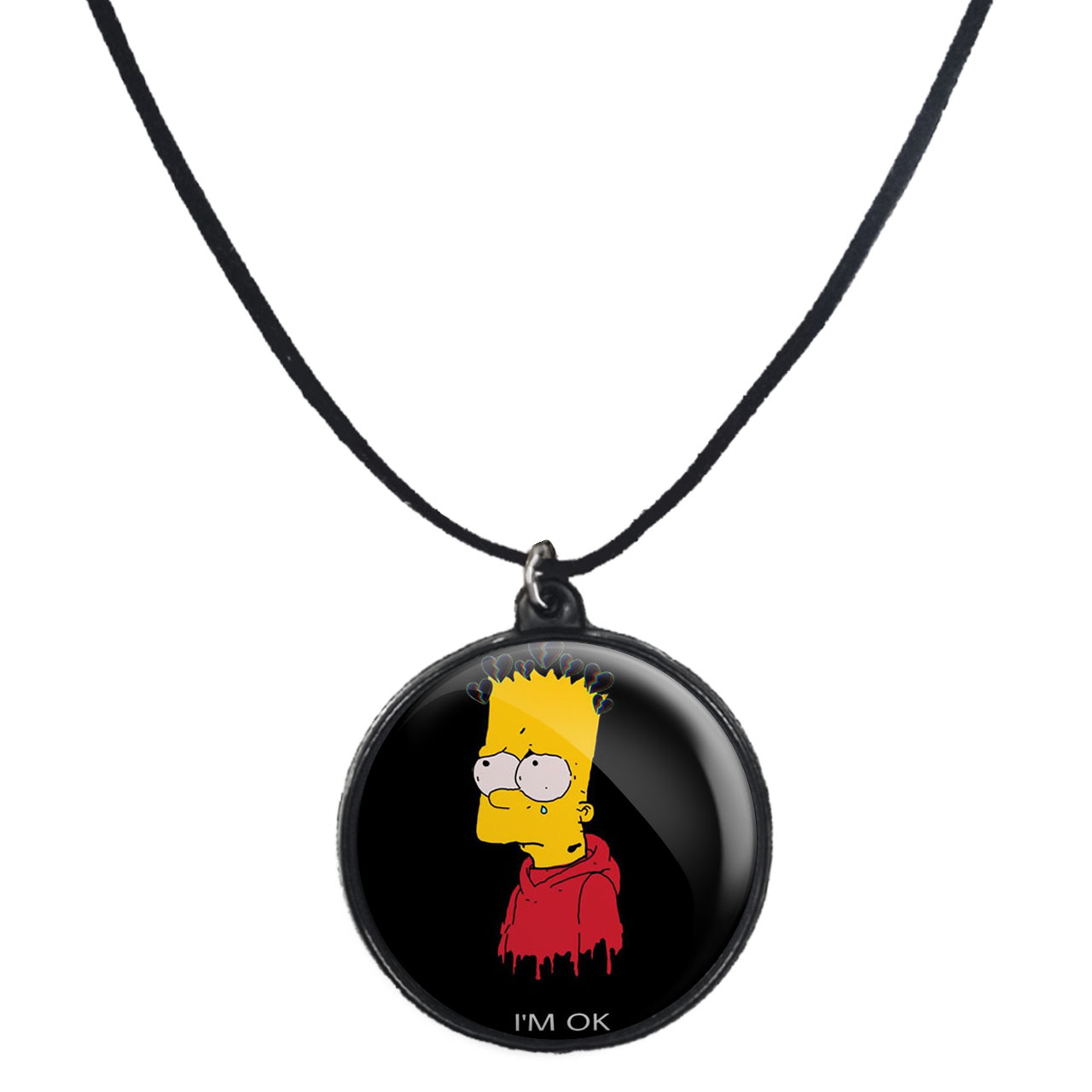 گردنبند پرمانه طرح سیمپسون ها کد pmb.21235 مدل دو طرفه