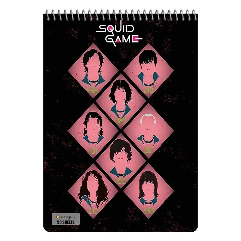دفتر نقاشی 50 برگ سیمی کارنیکا طرح بازی مرکب Squid Game کد 49395