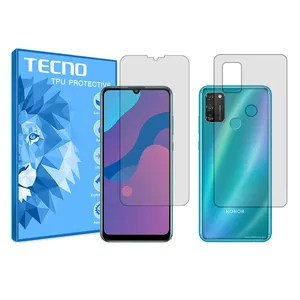 Tecno HyGEL model transparent screen protector suitable for Honor 9A mobile phone along with the back protector