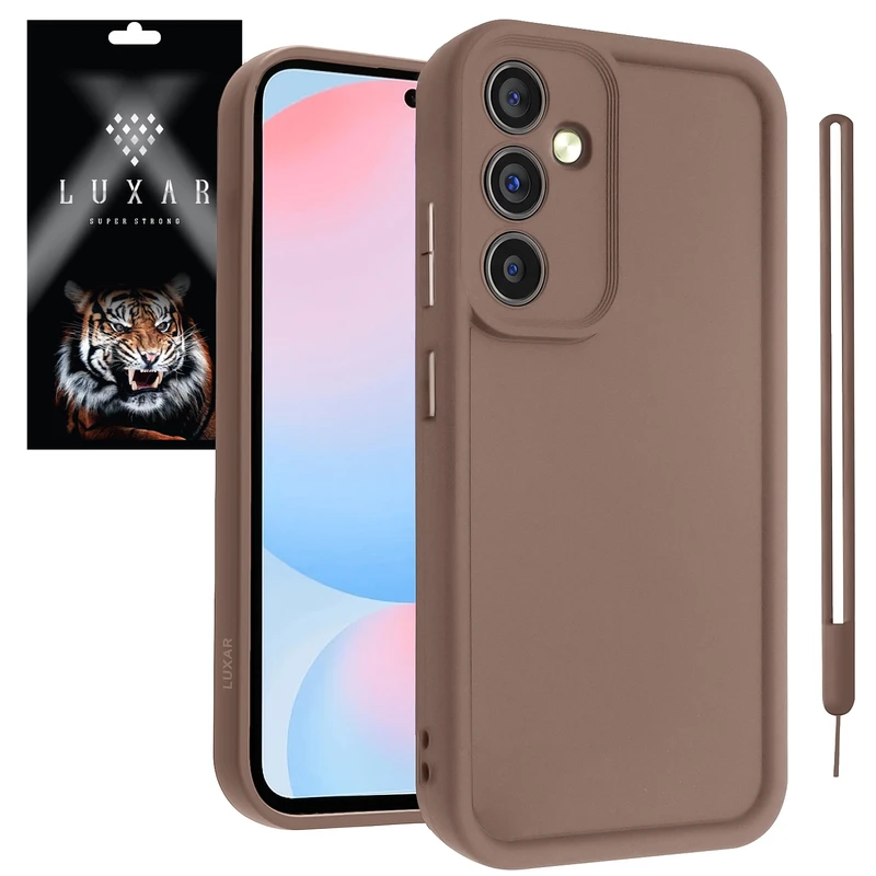 کاور لوکسار مدل s24Fe -Puffer مناسب برای گوشی موبایل سامسونگ Galaxy S24 FE به همراه بند آویز