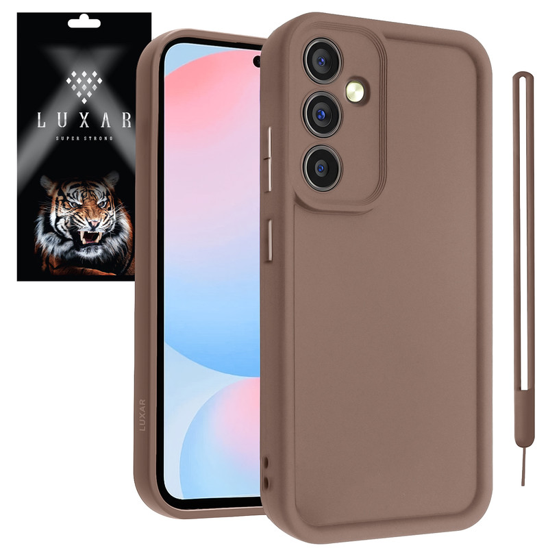 کاور لوکسار مدل s24Fe -Puffer مناسب برای گوشی موبایل سامسونگ Galaxy S24 FE به همراه بند آویز