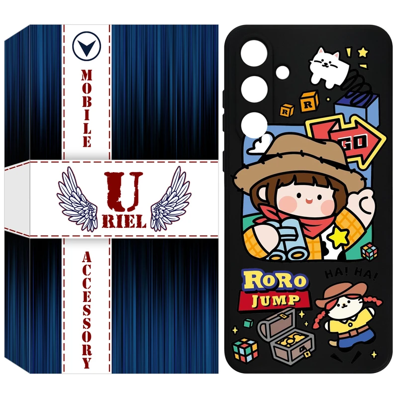 کاور یوریل قاب مدل KSH کد 29 طرح دختر خوشحال مناسب برای گوشی موبایل سامسونگ Galaxy S24 FE