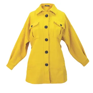 پالتو زنانه ربکا کد 7201 رنگ زرد