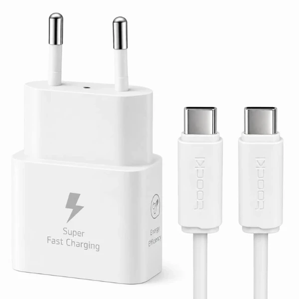 شارژر دیواری 25 وات توکی مدل A20 به همراه کابل USB-C 