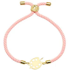 دستبند طلا 18 عیار زنانه الن نار مدل طرح پالت نقاشي ELN1711