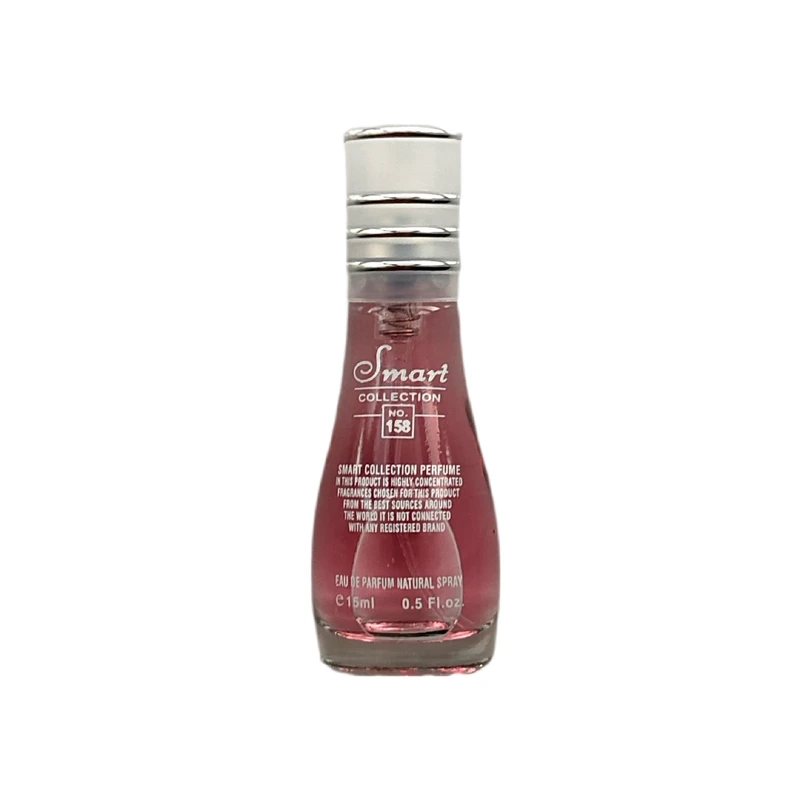 عطر جیبی زنانه اسمارت کالکشن مدل ۱۵۸ با رایحه شیرین حجم ۱۵ میلی‌لیتر