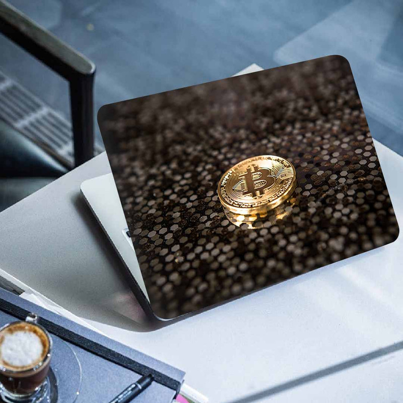 استیکر لپ تاپ طرح bitcoinکد p-1131مناسب برای لپ تاپ 15.6 اینچ