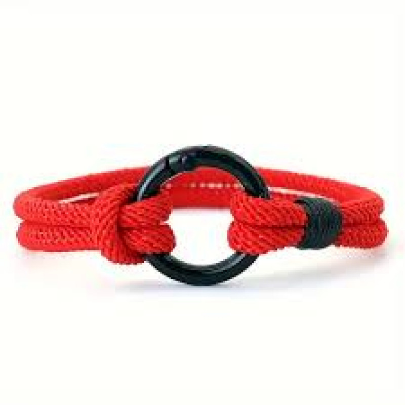 دستبند مردانه مدل پاراکورد حلقه ای کد 0369