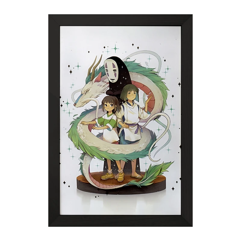 تابلو خندالو مدل انیمه شهر اشباح (Spirited Away) کد F3479