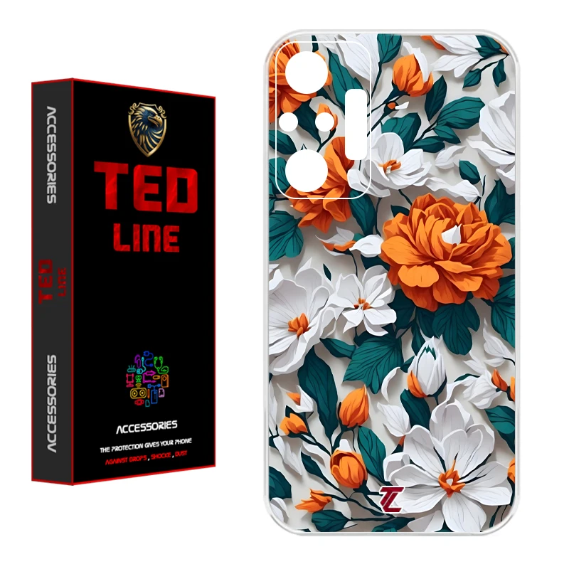 کاور تدلاین طرح گل نارنجی کد 1229 مناسب برای گوشی موبایل شیائومی Redmi Note 10 Pro / Note 10 Pro Max