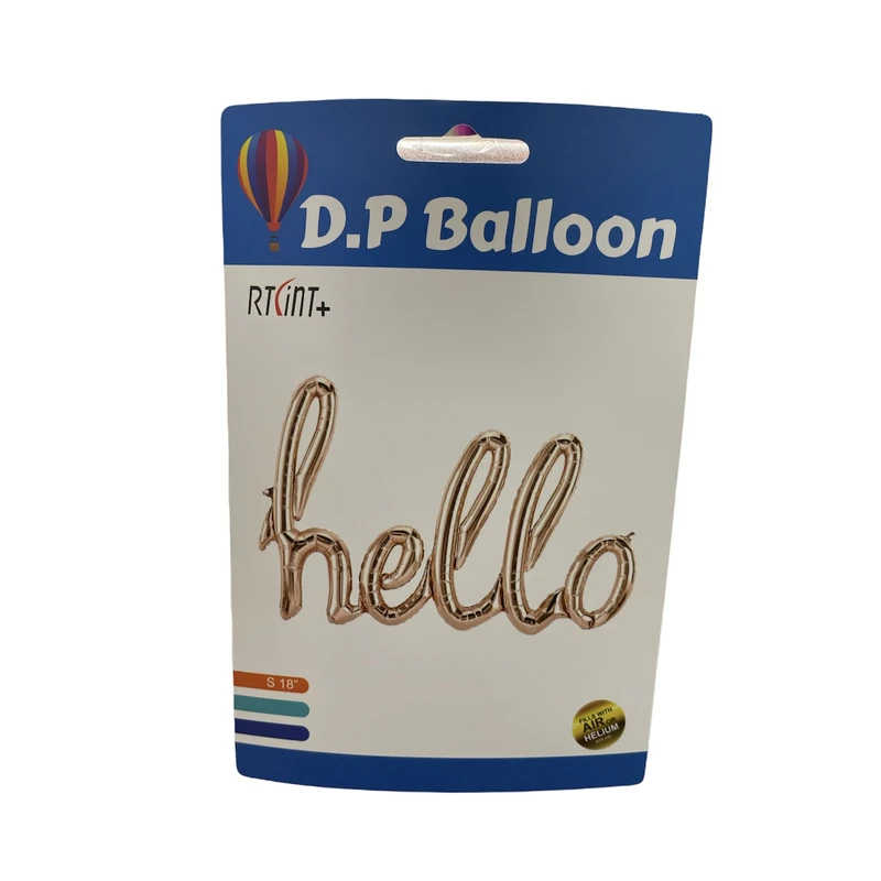 بادکنک فویلی دی پی بالن مدل hello کد 3411