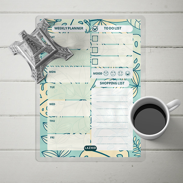 تخته وایت برد لاژید مدل پلنر برنامه ریزی کد PL036 سایز 20*30 سانتی متر