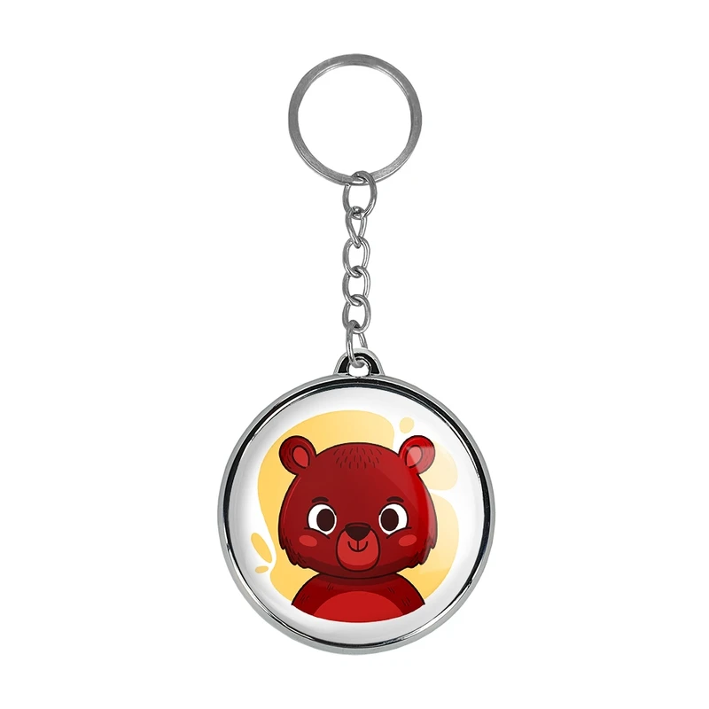 جاکلیدی خندالو طرح خرس حیوانات بامزه مدل دوطرفه کد 3714637147