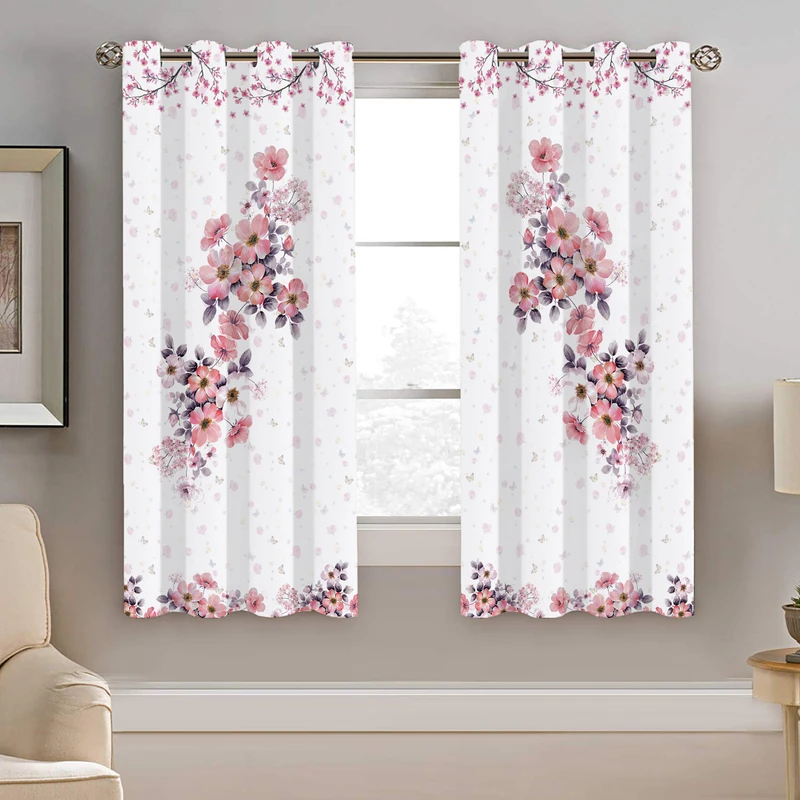 پرده نیروانا طرح گل مدل مخمل کد 4567 سایز 140×200 سانتی متر