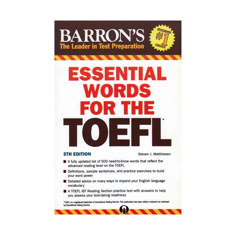 کتاب Essential Words for The TOEFL Fifth Edition اثر Steven-J-Matthiesen انتشارات الوندپویان
