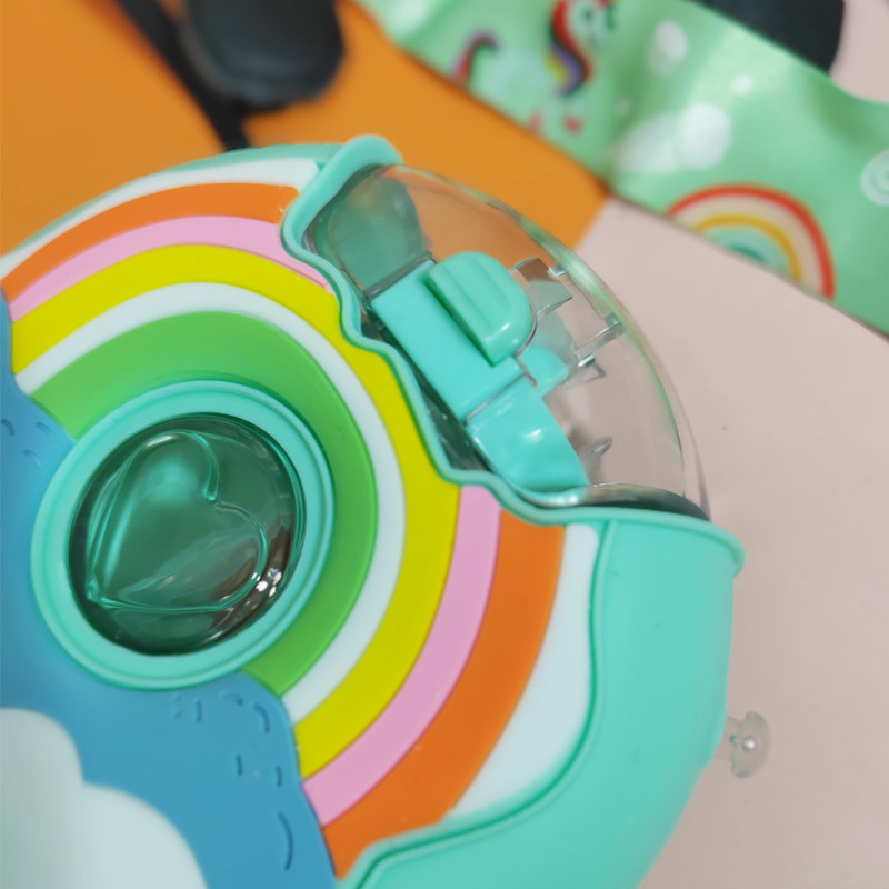 قمقمه کودک مدل نی دار طرح دونات گنجایش 330 میلی لیتر