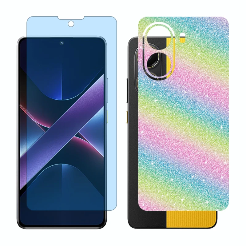 محافظ صفحه نمایش مات آنتی بلو گلس مدل Together مناسب برای گوشی موبایل شیائومی Poco X7 Pro به همراه برچسب پوششی پشت گوشی