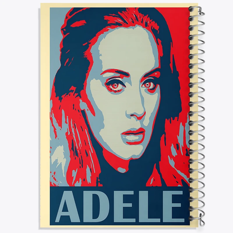 دفتر مشق 100 برگ خندالو طرح ادل (Adele) کد F6474