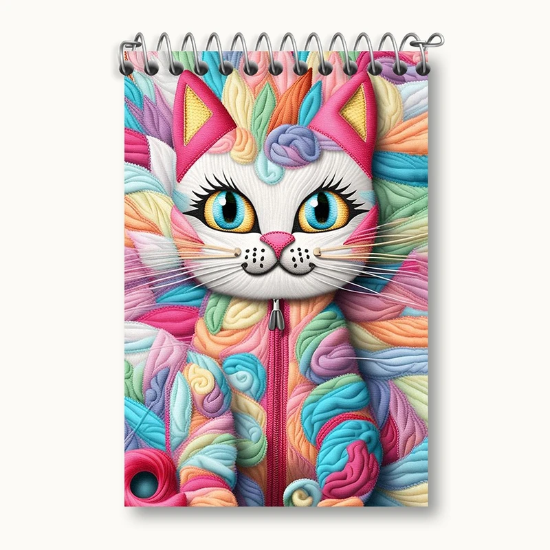 دفتر یادداشت 50 برگ خندالو مدل گربه (Cat) کد F2068